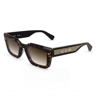 Lacoste L6071S Black Rectangle Sunglasses Unisex, Brown lens
