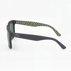 Lacoste L750s Square Sunglasses Men — side view, Non-Polarized Grey lens