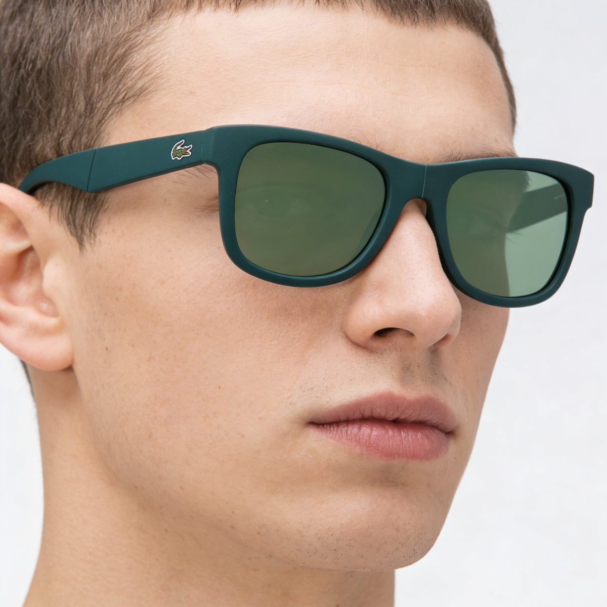Gafas de sol unisex Lacoste L778S 315 rectangulares verdes, 52 mm, Photo 3