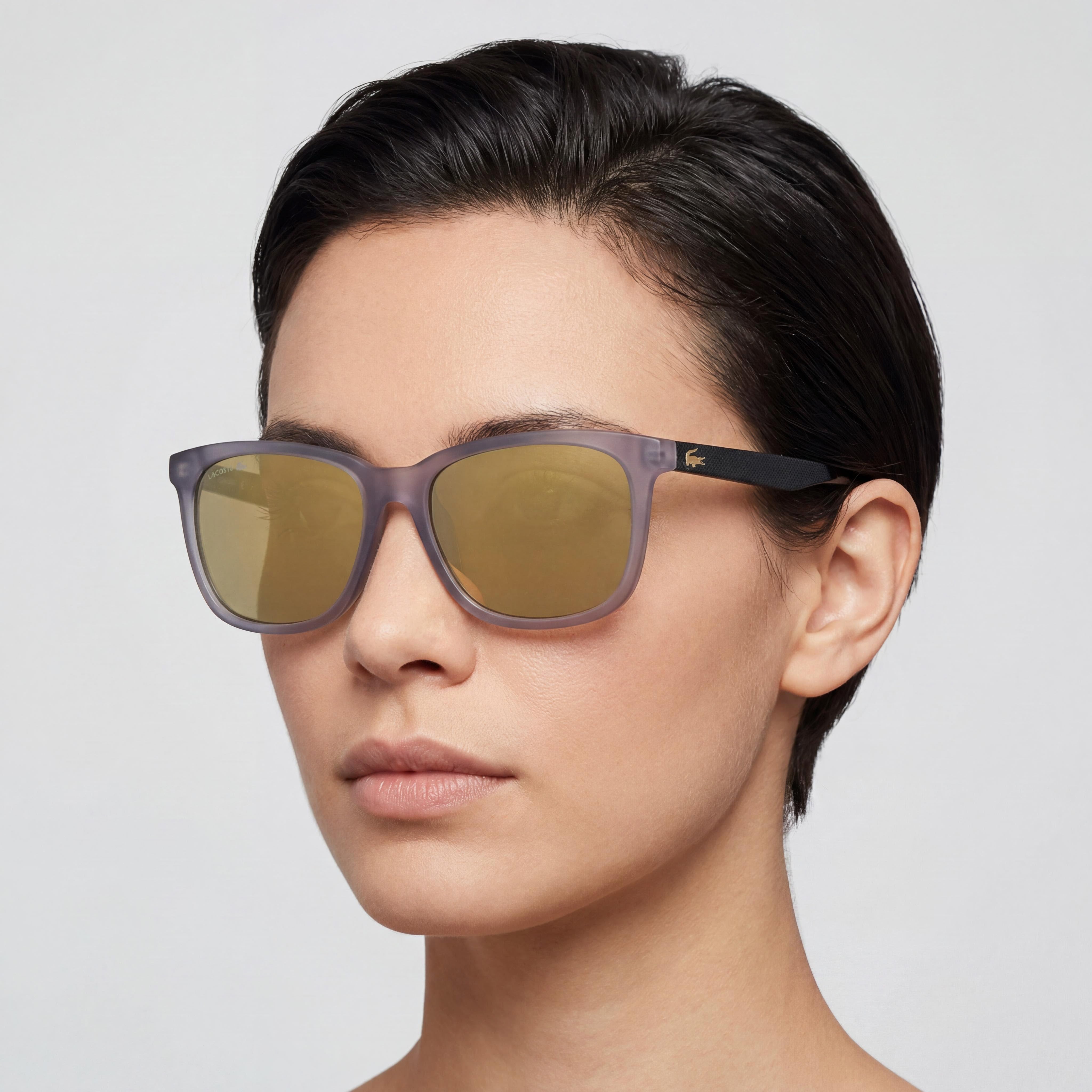 Gafas de sol cuadradas grises Lacoste L838SA para mujer, 56 mm, Photo 4