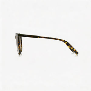 Lacoste L925S Rectangle Sunglasses Unisex — side view, Non-Polarized Dark Havana/Green lens