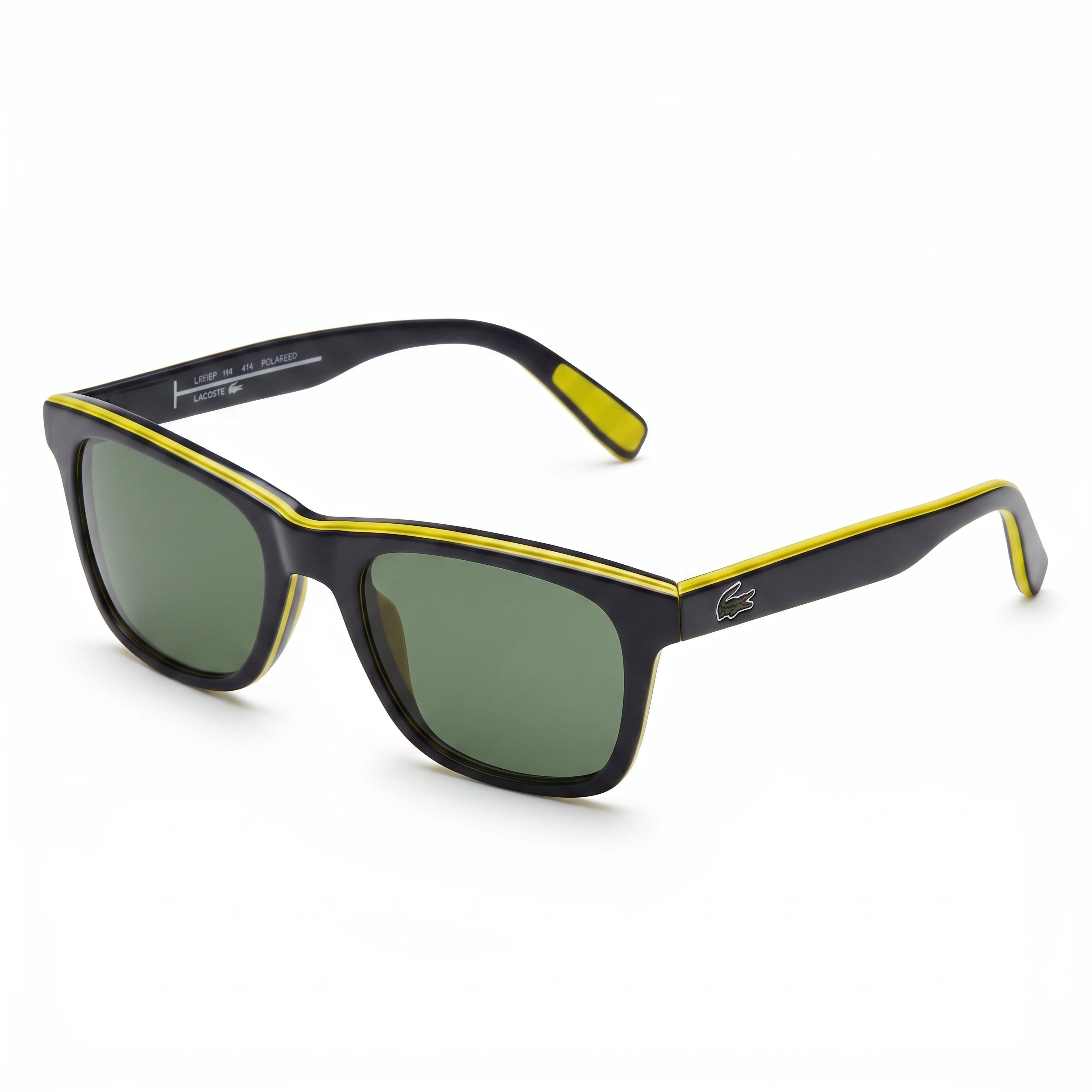 Lacoste Modern Bluette Yellow Square Polarized Sunglasses Unisex, 52mm, Photo 1