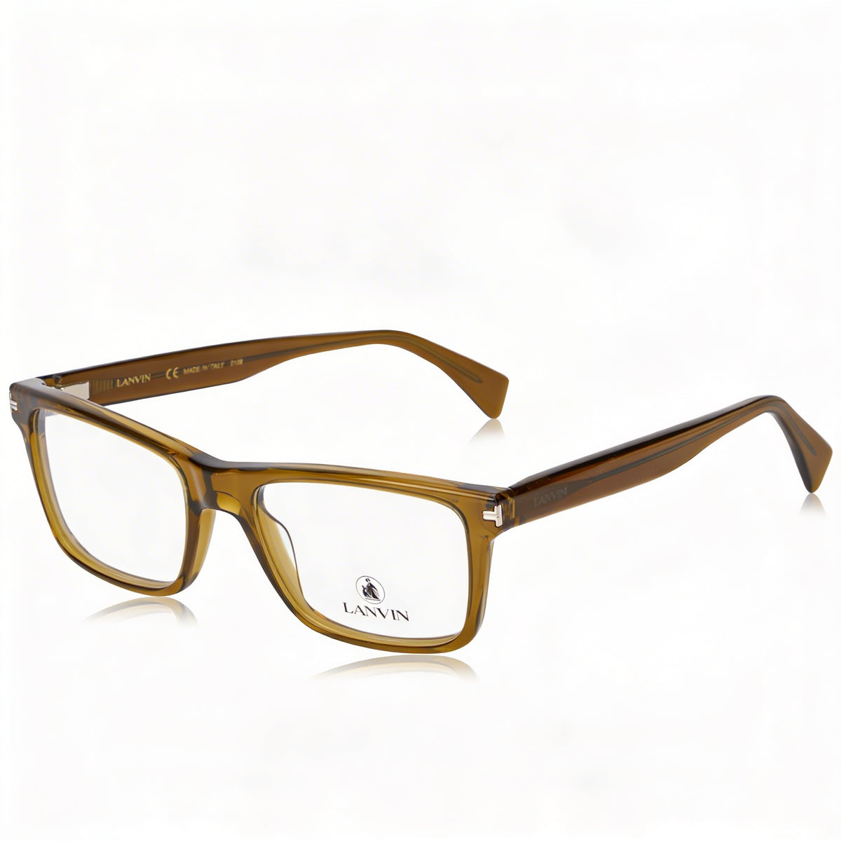Lanvin LNV2612 Khaki Rectangle Eyeglasses Unisex, Acetate 54mm, Photo 1