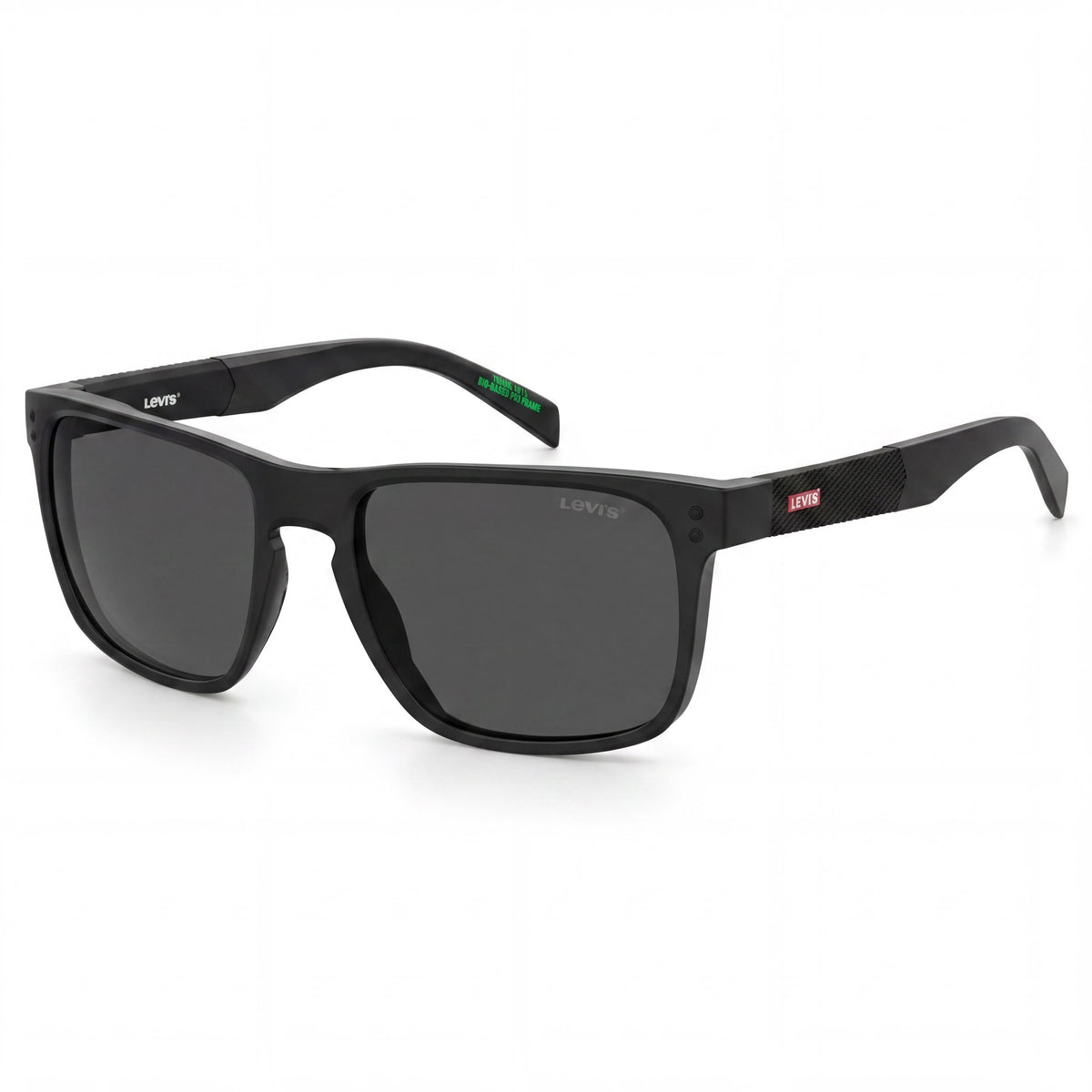 Levi’s LV 5058/S Black Rectangle Sunglasses for Men, 56mm, Photo 1