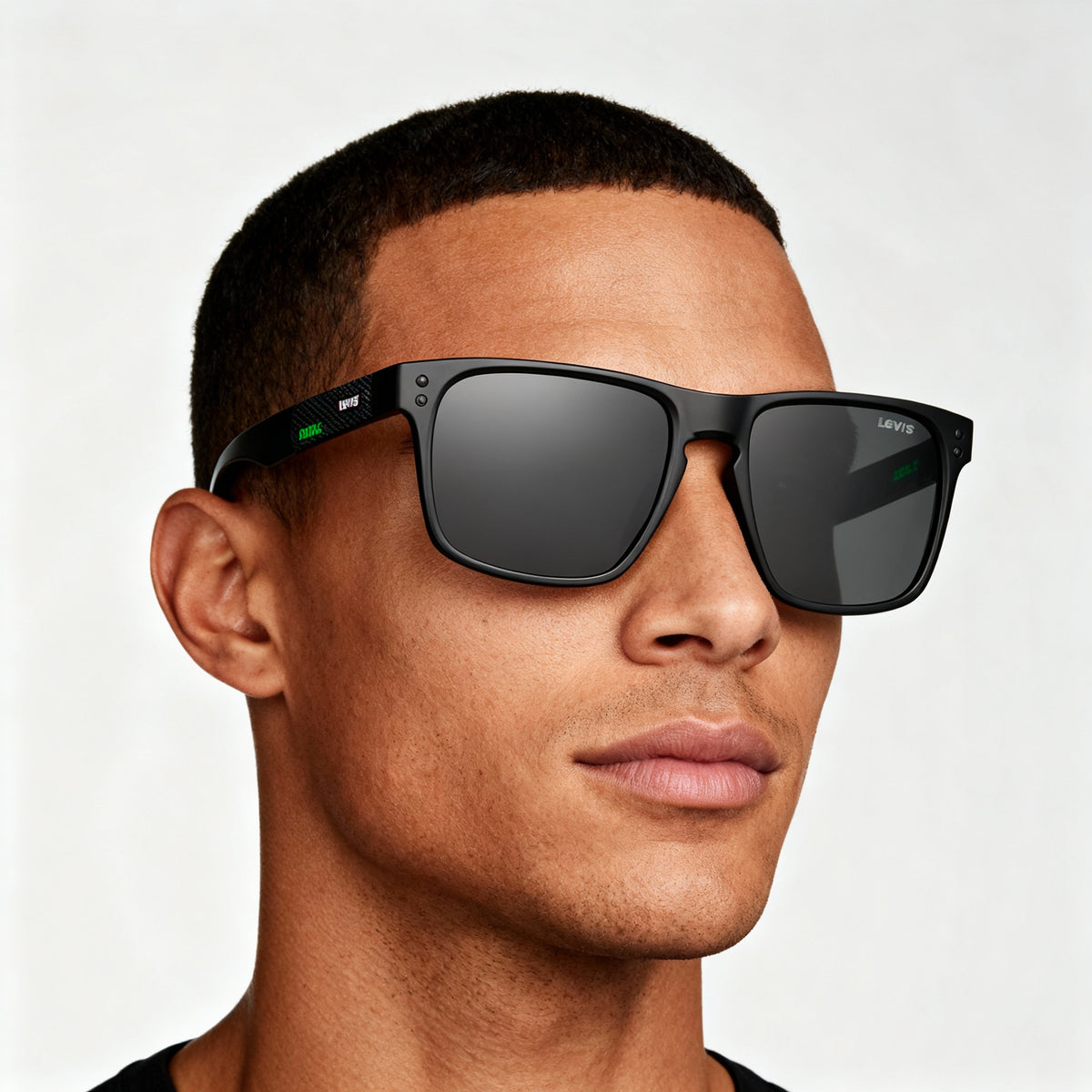 Levi’s LV 5058/S Black Rectangle Sunglasses for Men, 56mm, Photo 4