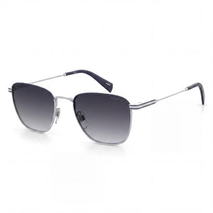 Levi's 1016 Silver Square Sunglasses Unisex, Dark Grey Gradient lens