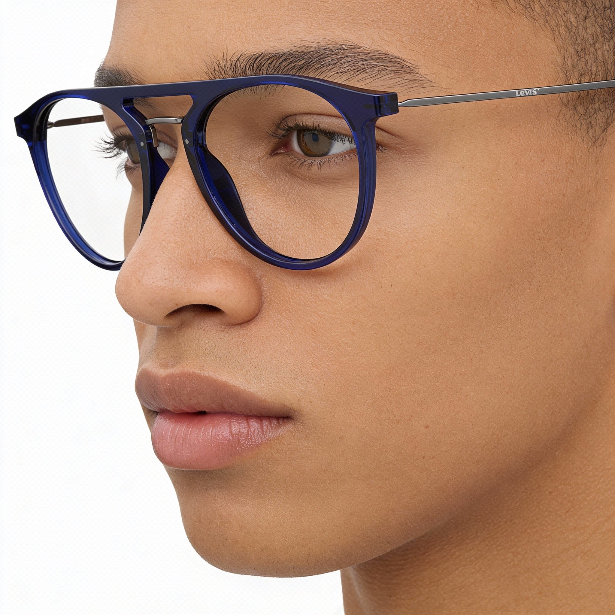 Gafas unisex redondas Levi's 103450 Blackue, poliamida, Photo 4
