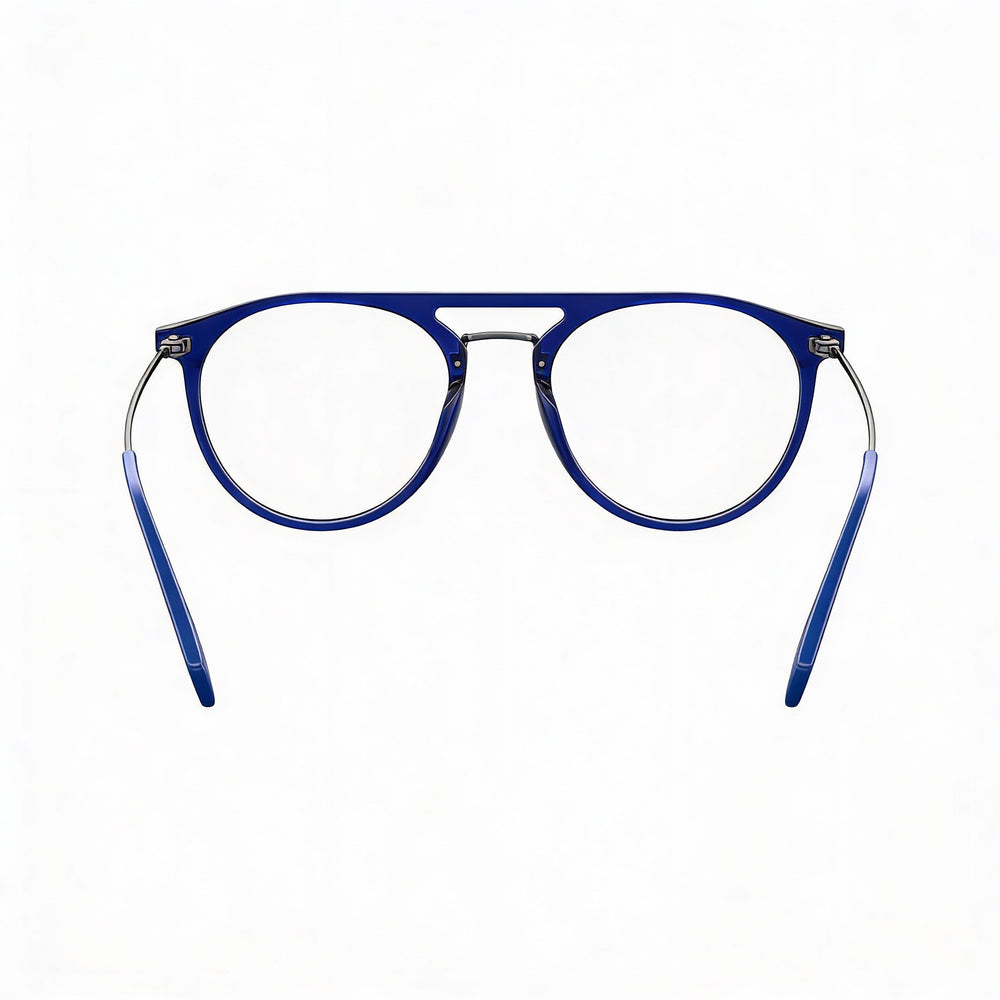 Levi's 103450 Round Eyeglasses Unisex — side view, Blue Polyamide temples