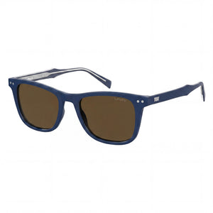 Levi’s 5016/S Blue Square Sunglasses for Men, Brown lens