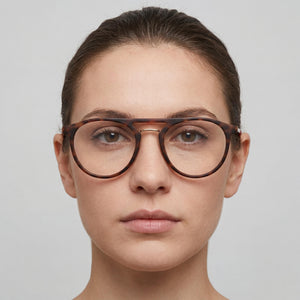 Levi's Eyewear Round Eyeglasses for Women — interior view, Polycarbonate demo lenses