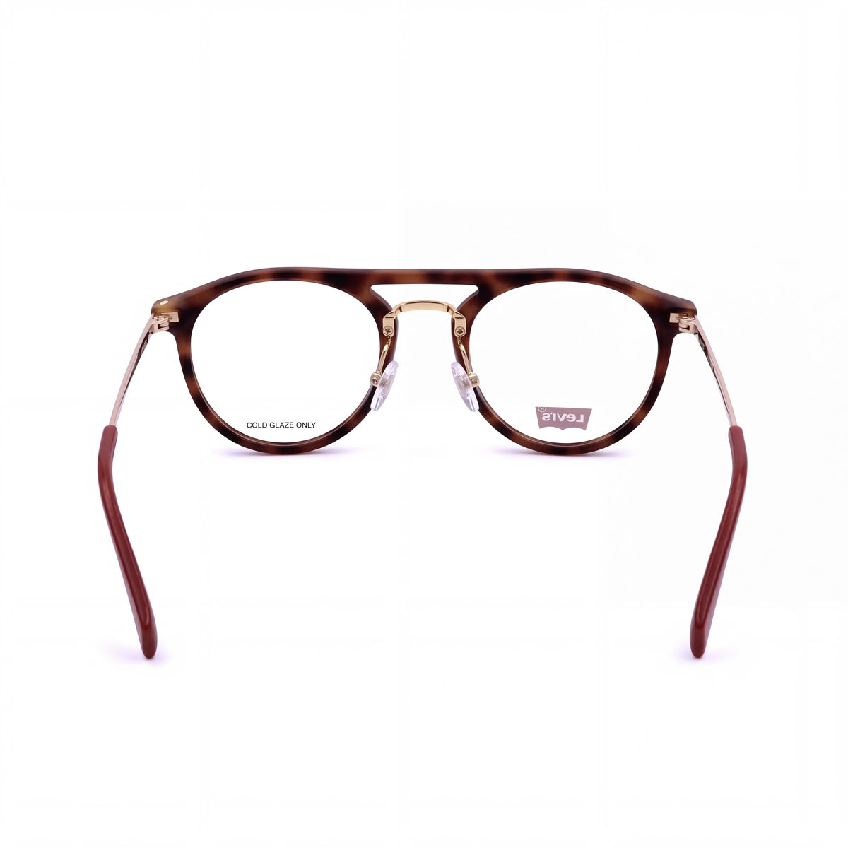 Levi's Eyewear LV 1001 Havana Red Round Eyeglasses for Women, 51mm, Photo 3