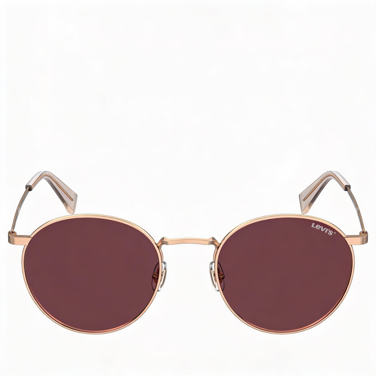 Gafas de sol redondas para hombre Levi's oro cobre, 52 mm, Photo 2