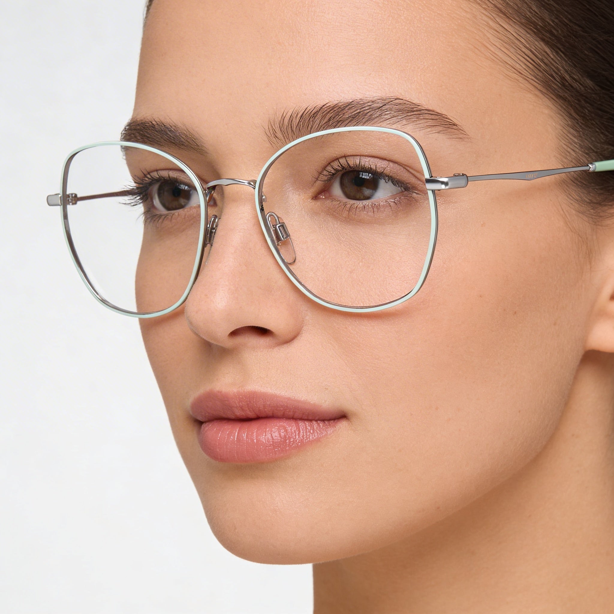 Gafas redondas Levi's verdes para mujer, metal 52 mm, Photo 4
