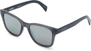 Levi's LV 1002/S KB7 T4 Gray Square Unisex Sunglasses, Silver lens