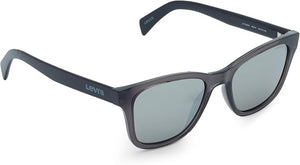 Levi's LV 1002/S KB7 T4 Square Sunglasses Unisex — side view, Mirrored Silver lens