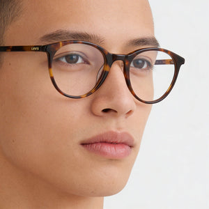 Levi's Lv 1005 Round Eyeglasses Unisex — interior view, Plastic demo lenses
