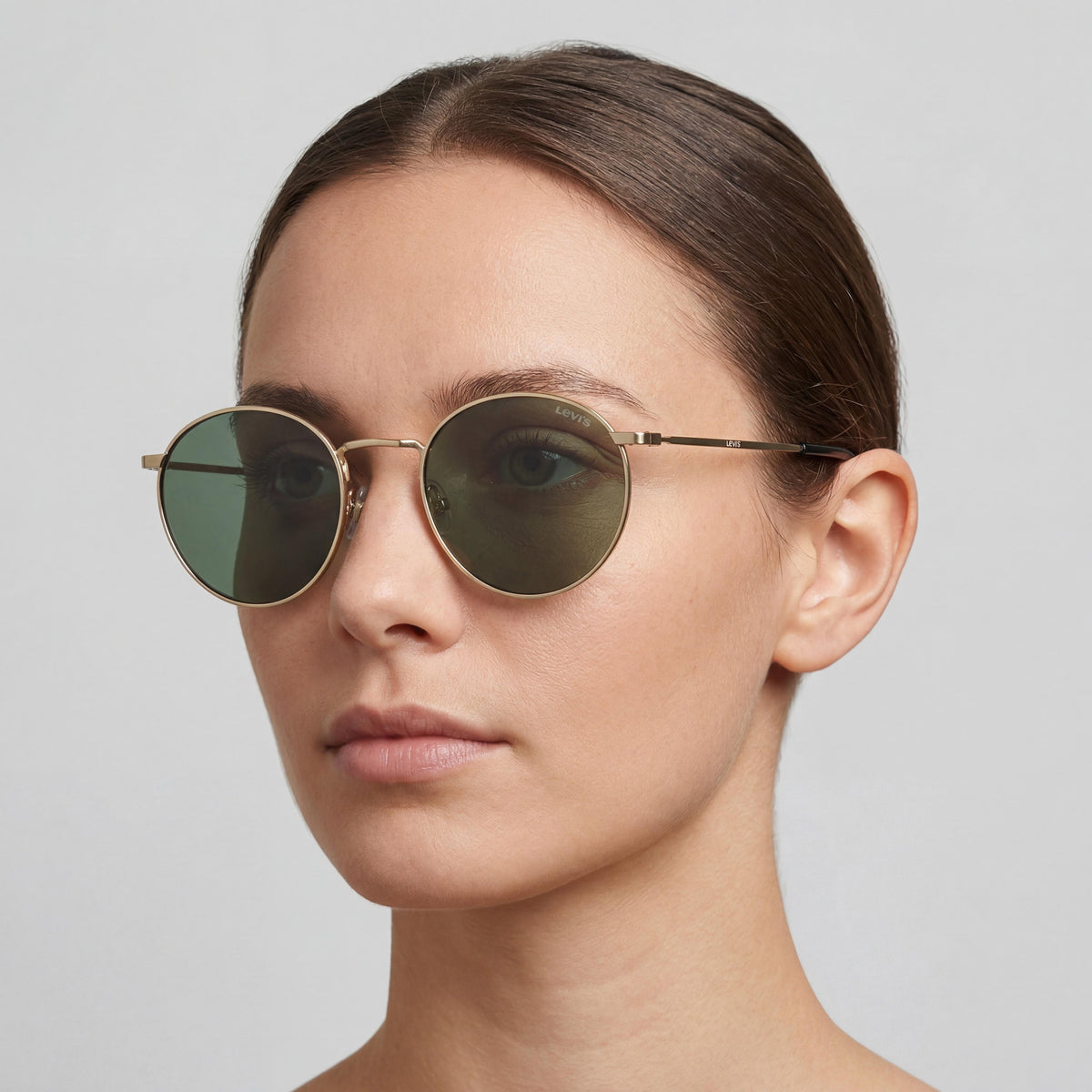 Gafas de sol redondas para mujer Levi's LV 1005/S doradas, 52 mm, Photo 4