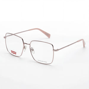 Levi's Lv 1010 Pink Rectangle Eyeglasses for Women, Metal frame