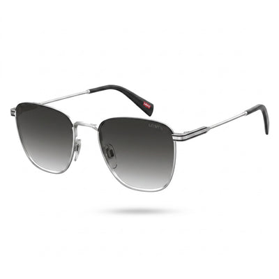 Levi's LV 1016/S SIlver Aviator Sunglasses Unisex, Dark Grey Shaded lens