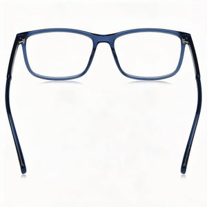 Levi's Lv 1018 Rectangle Eyeglasses Men — side view, Blue Plastic temples