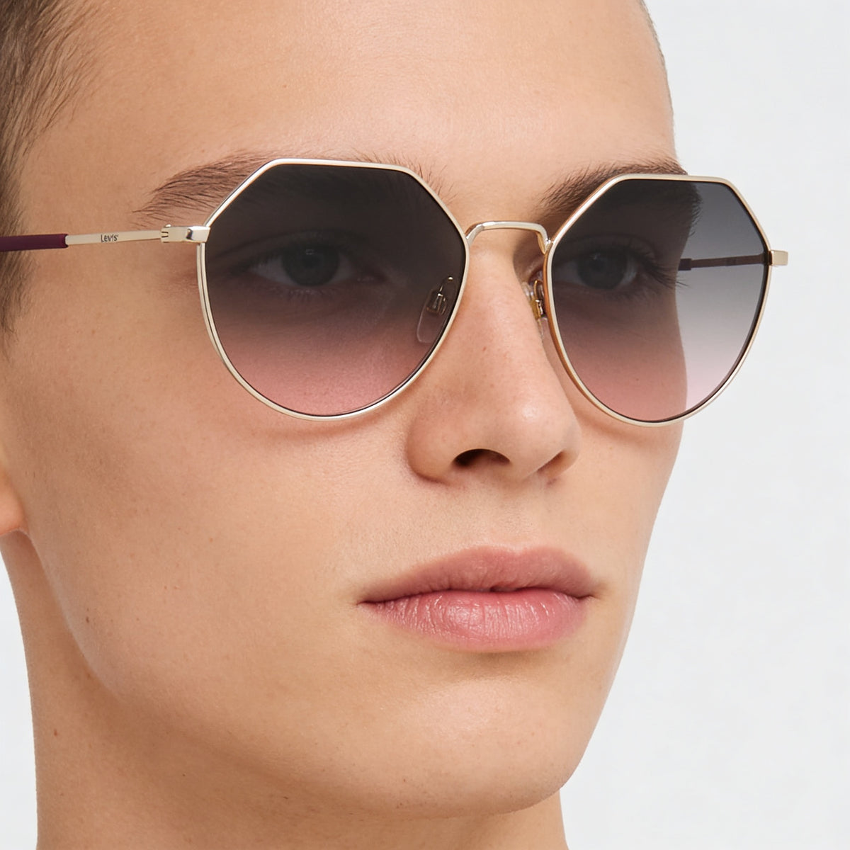 Gafas de sol redondas unisex Levi’s LV 1020/S moradas, 57mm, Photo 3
