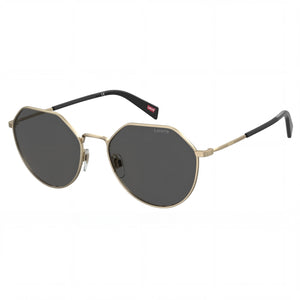 Levi's Lv 1020/S Gold Round Sunglasses for Women, Gold lens
