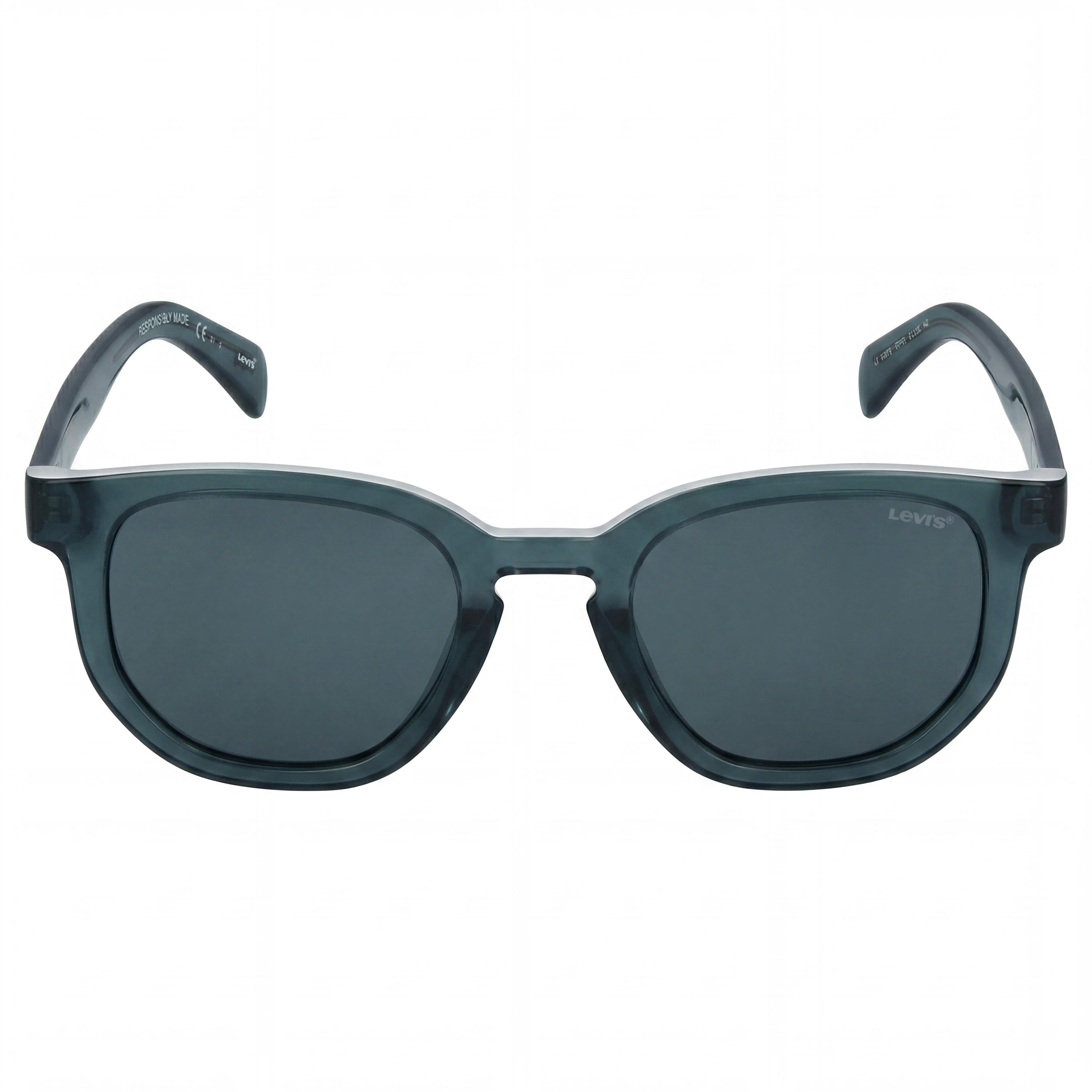 Gafas de sol unisex Levi's LV 1022/S con montura azul inyectada, lentes de policarbonato y protección UV de 51 mm, Photo 2