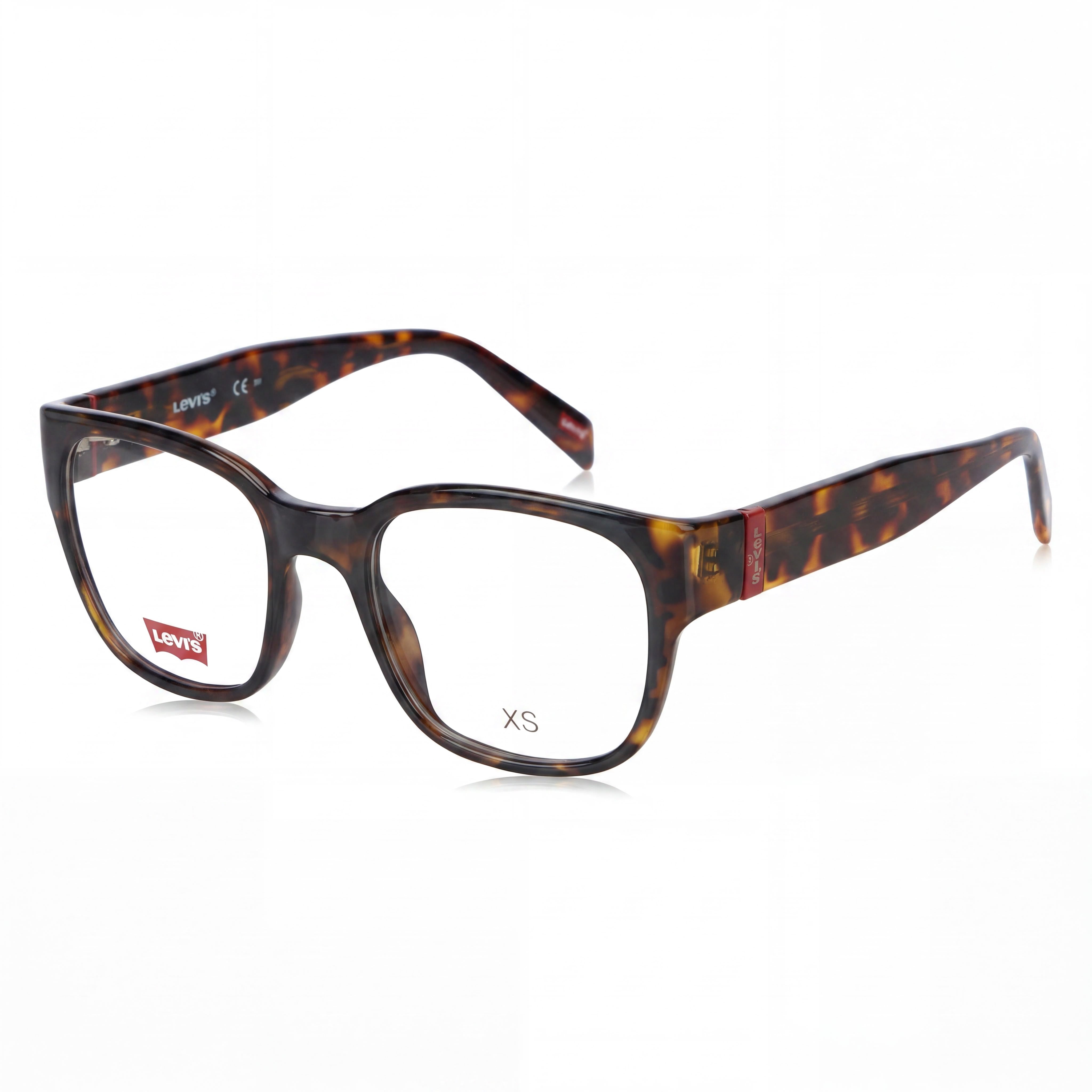 Levi's LV 1047 Havana Square Eyeglasses for Women, Injected 51mm, Photo 1
