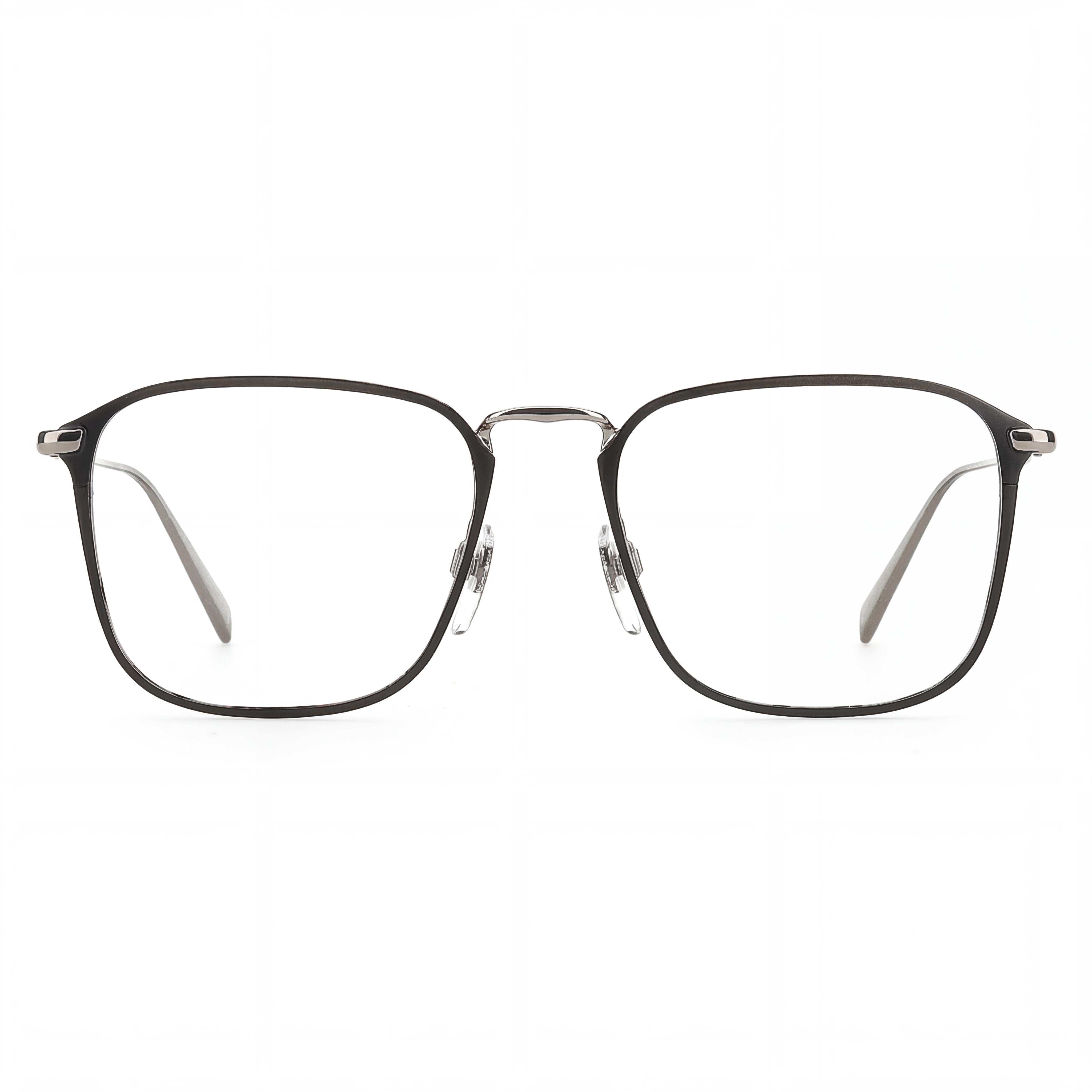 Levi's LV 5000 Ruthenium Black Square Eyeglasses for Men, Metal, Photo 2
