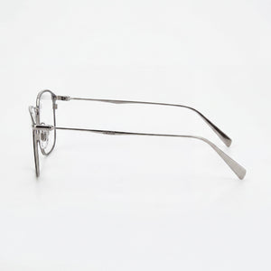 Levi's LV 5000 Square Eyeglasses Men — side view, Silver Metal temples