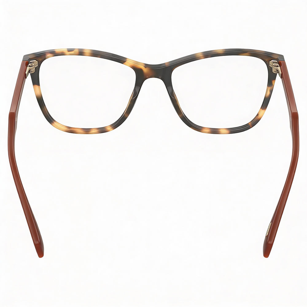Levi's LV 5018 Square Eyeglasses Women — side view, Havana Plastic temples