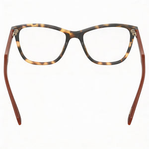Levi's LV 5018 Square Eyeglasses Women — side view, Havana Plastic temples