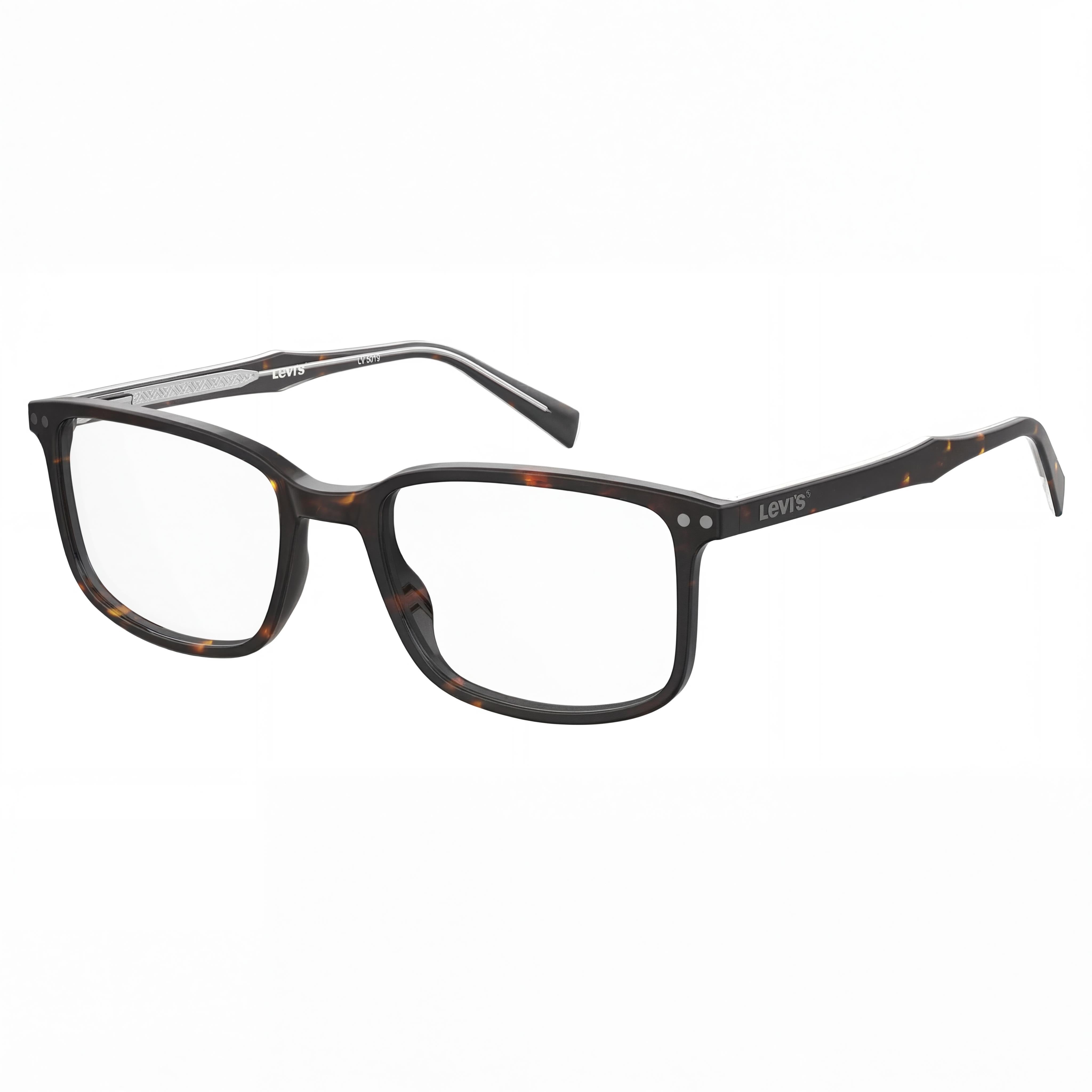 Levi's LV 5019 086 54 Havana Rectangle Eyeglasses for Men, Photo 1