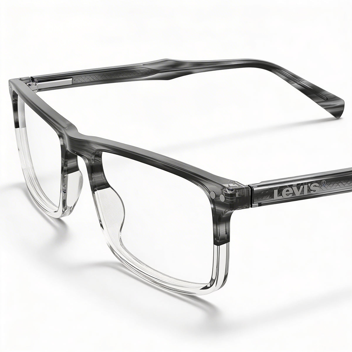 Levi's LV 5020 Gray Rectangle Eyeglasses for Men, 55mm, Photo 2