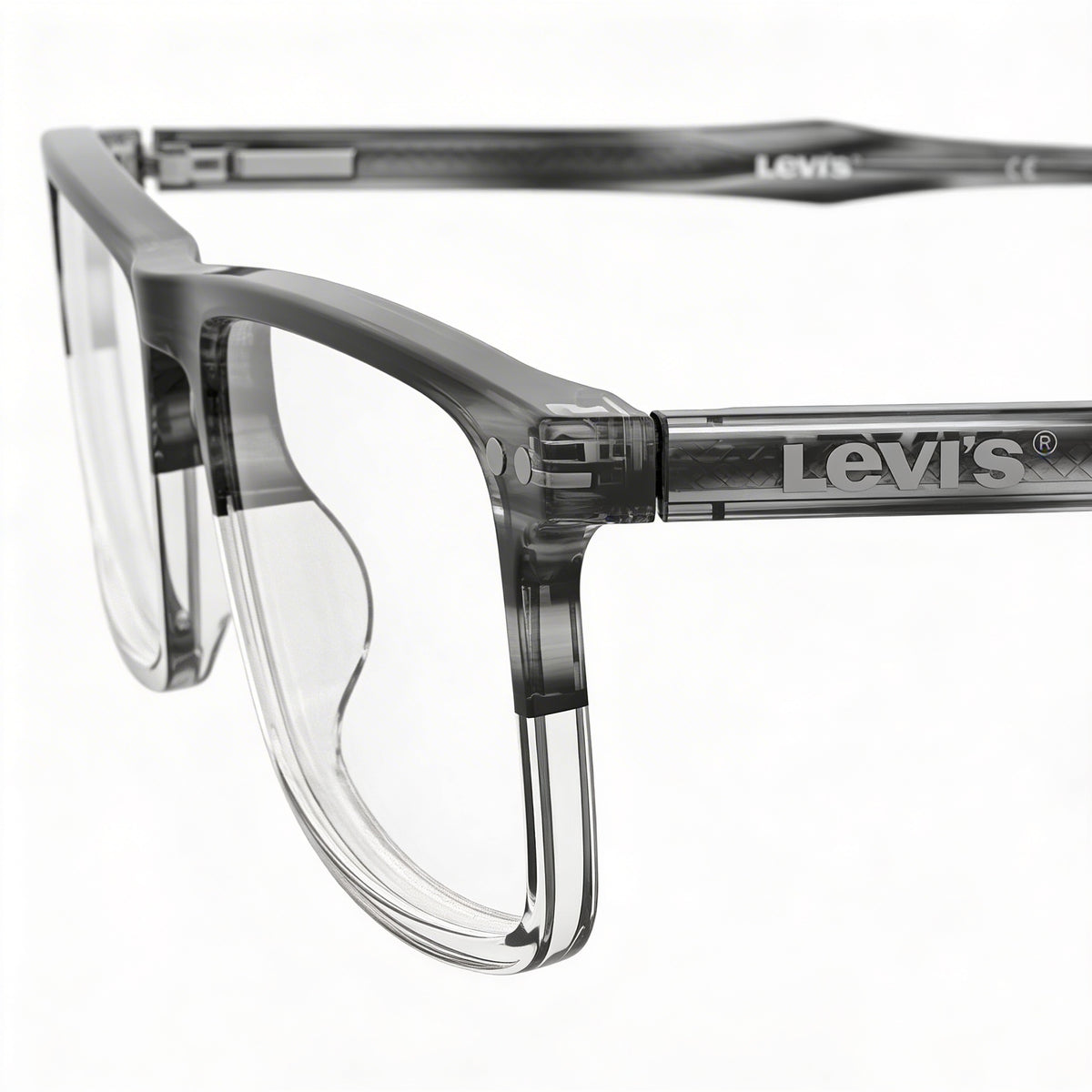 Levi's LV 5020 Gray Rectangle Eyeglasses for Men, 55mm, Photo 3