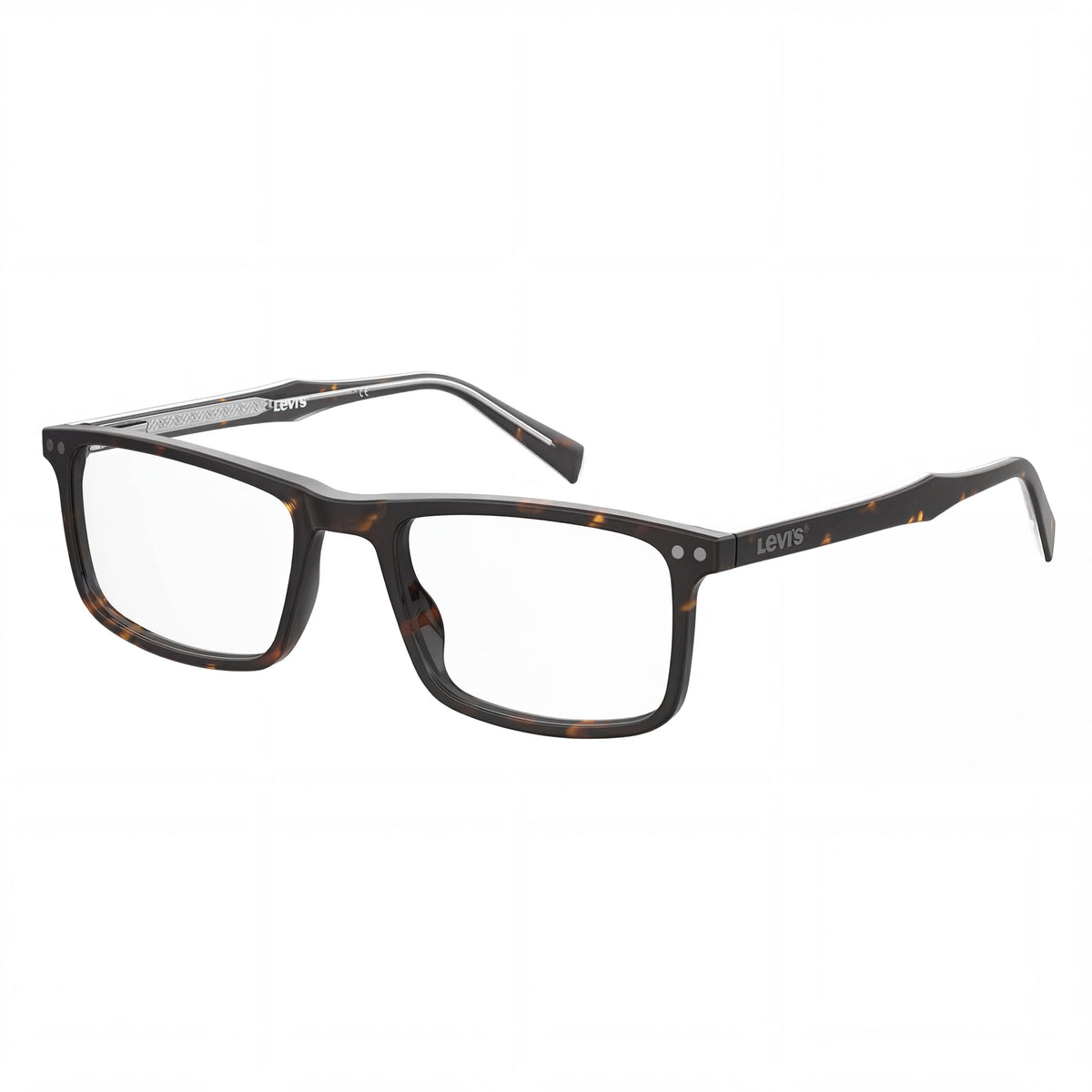 Levi’s LV 5020 Men's Dark Havana Rectangle Eyeglasses, 55mm, Photo 1