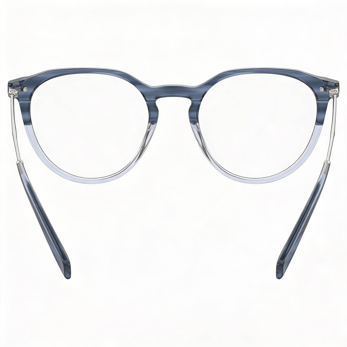 Gafas de Vista Redondas de Plástico Levi's LV 5022 Azules Cuerno para Mujer, 51mm, Photo 3