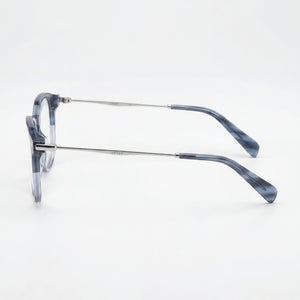 Levi's LV 5022 Round Eyeglasses Women — side view, Blue Plastic temples