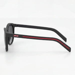 Levi's LV 5026/S Round Sunglasses Women — side view, Black lens