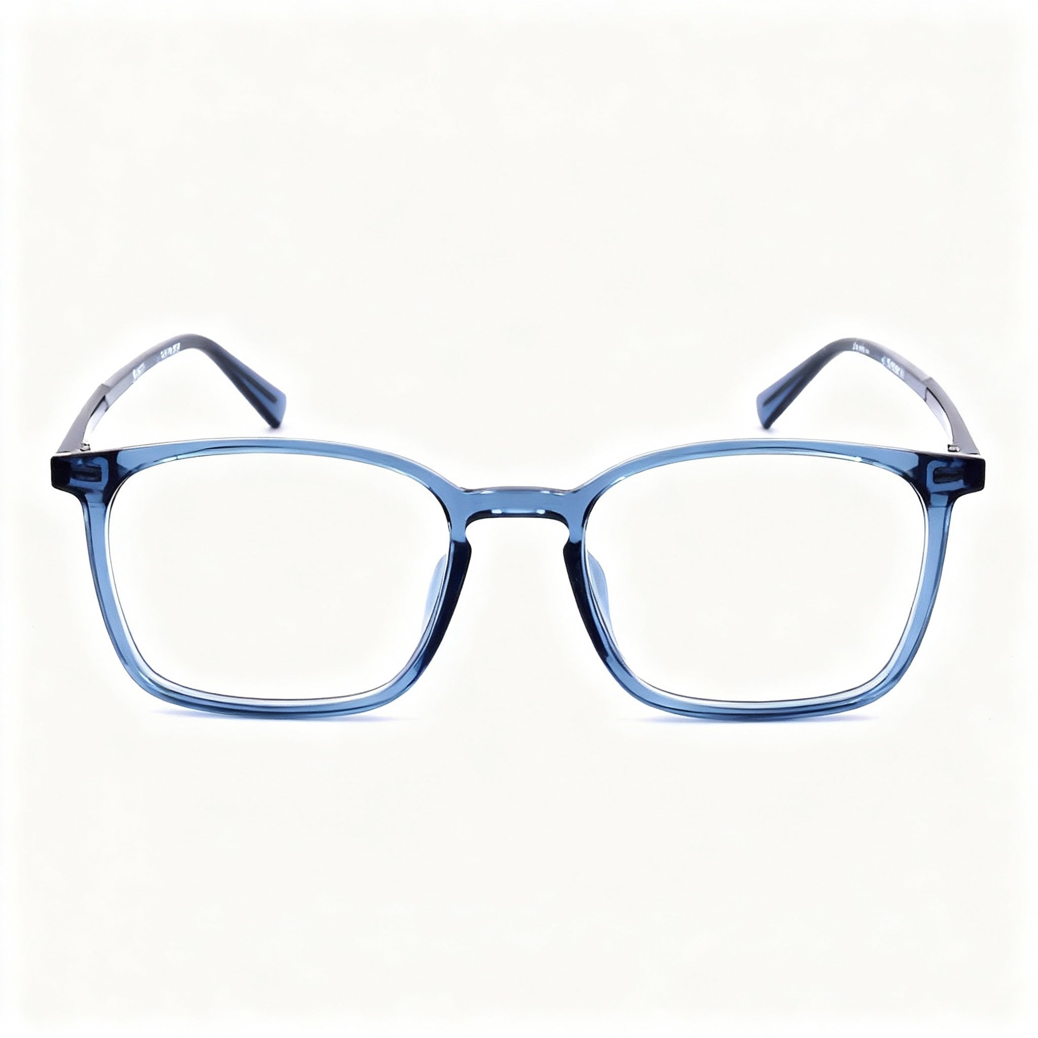 LEVIS Lv 7071/F/Lev Montura de gafas rectangular de montura completa para hombre, azul transparente, 55-19-145, Photo 3