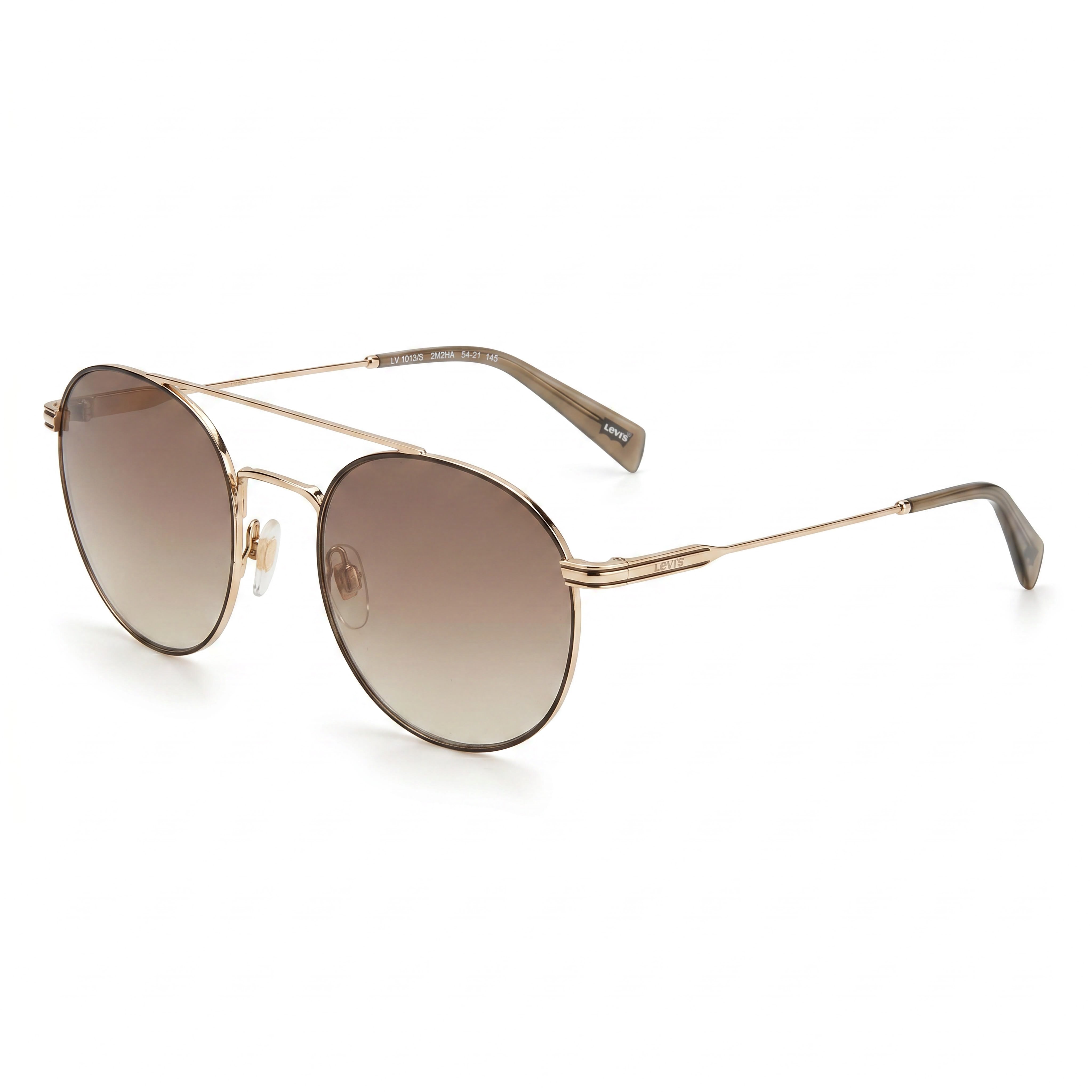 Levi’s Modern Black Gold Round Sunglasses Unisex, 54mm, Photo 1