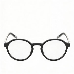 Levi's PANTHOS Round Eyeglasses for Men — front view, ECO PMMA