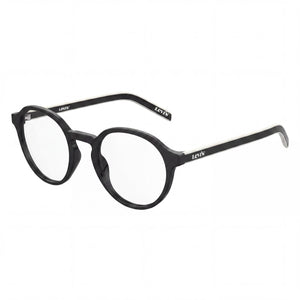 Levi’s Panthos Black Round Eyeglasses for Men, ECO PMMA frame