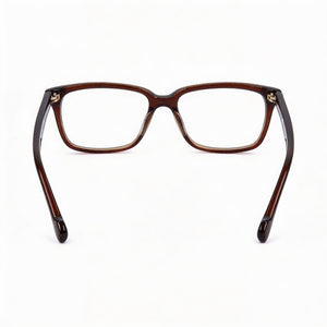 Liu Jo Rectangle Eyeglasses Unisex — side view, Brown temples