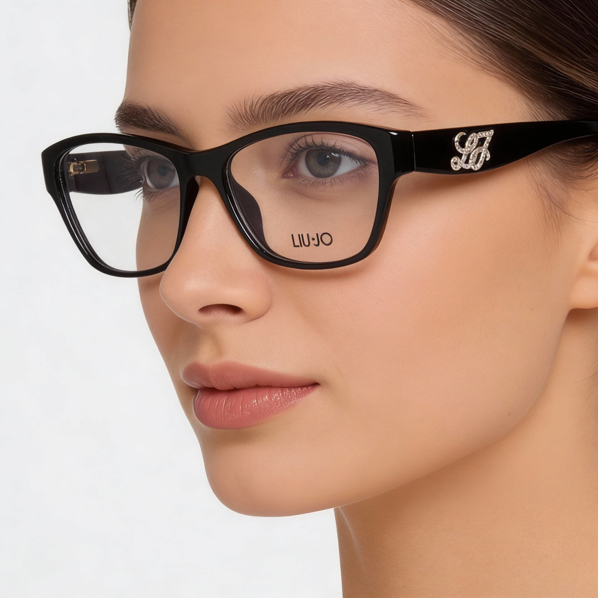 Liu Jo LJ2614R 25550 Ebony Rectangle Eyeglasses for Women, 53mm, Photo 4
