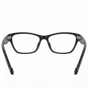 Liu Jo LJ2614R 25550 Rectangle Eyeglasses Women — side view, Black Plastic temples