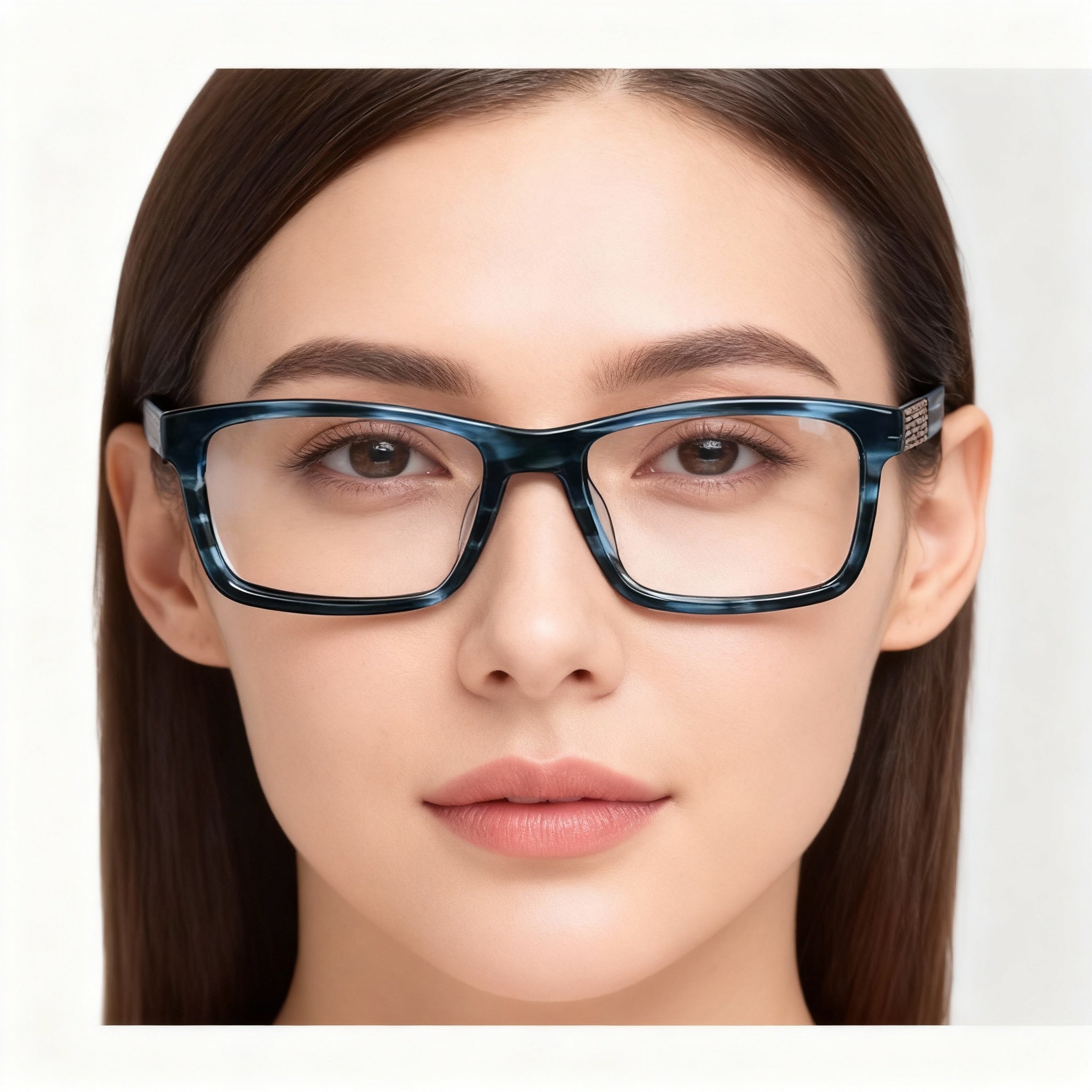 Liz Claiborne Cb 313 Blue Havana Rectangle Eyeglasses for Women, 53mm, Photo 3