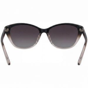 Liz Claiborne L587 Cat Eye Sunglasses Women — side view, Non-Polarized Dark Grey Shaded lens