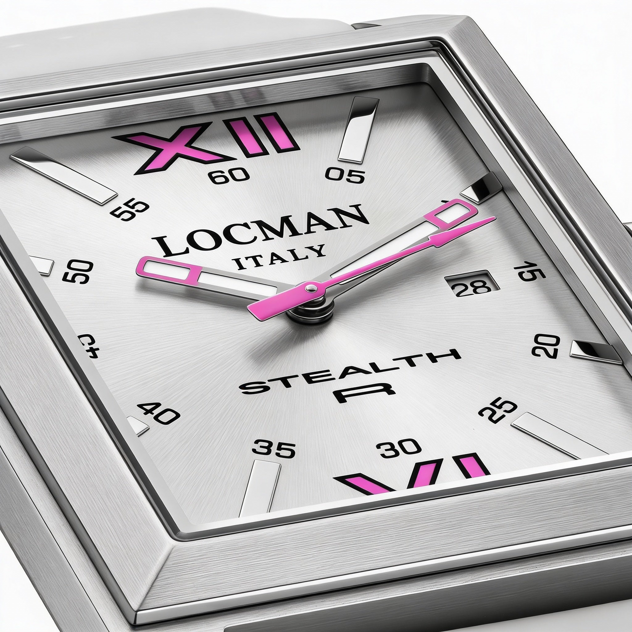 Reloj Locman para hombre de acero inoxidable, esfera blanca de 40 mm, Photo 2