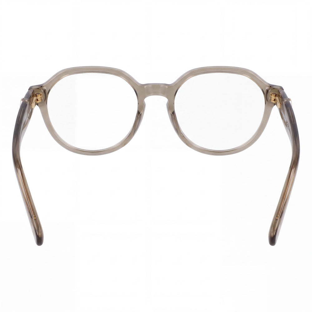 Longchamp 2730 Oval Eyeglasses Men — side view, Brown Acetate temples
